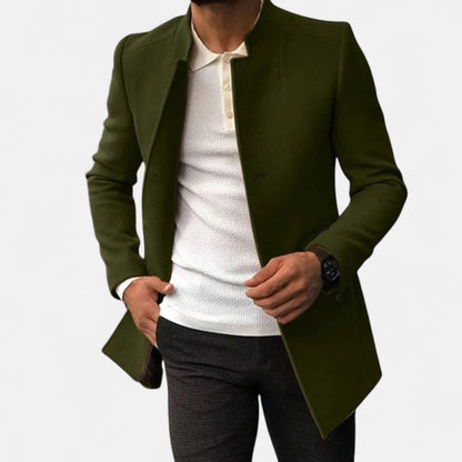 Old Ventuno | Men’s Tailored Coat – Classic Solid Comfort