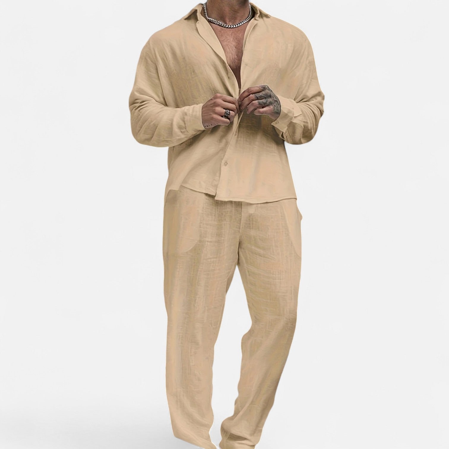 Old Ventuno | Men’s Linen Trousers – Heritage Relaxed Cut