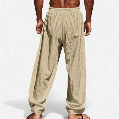 Old Ventuno | Men’s Relaxed Linen Autumn Pants – Riviera Ease