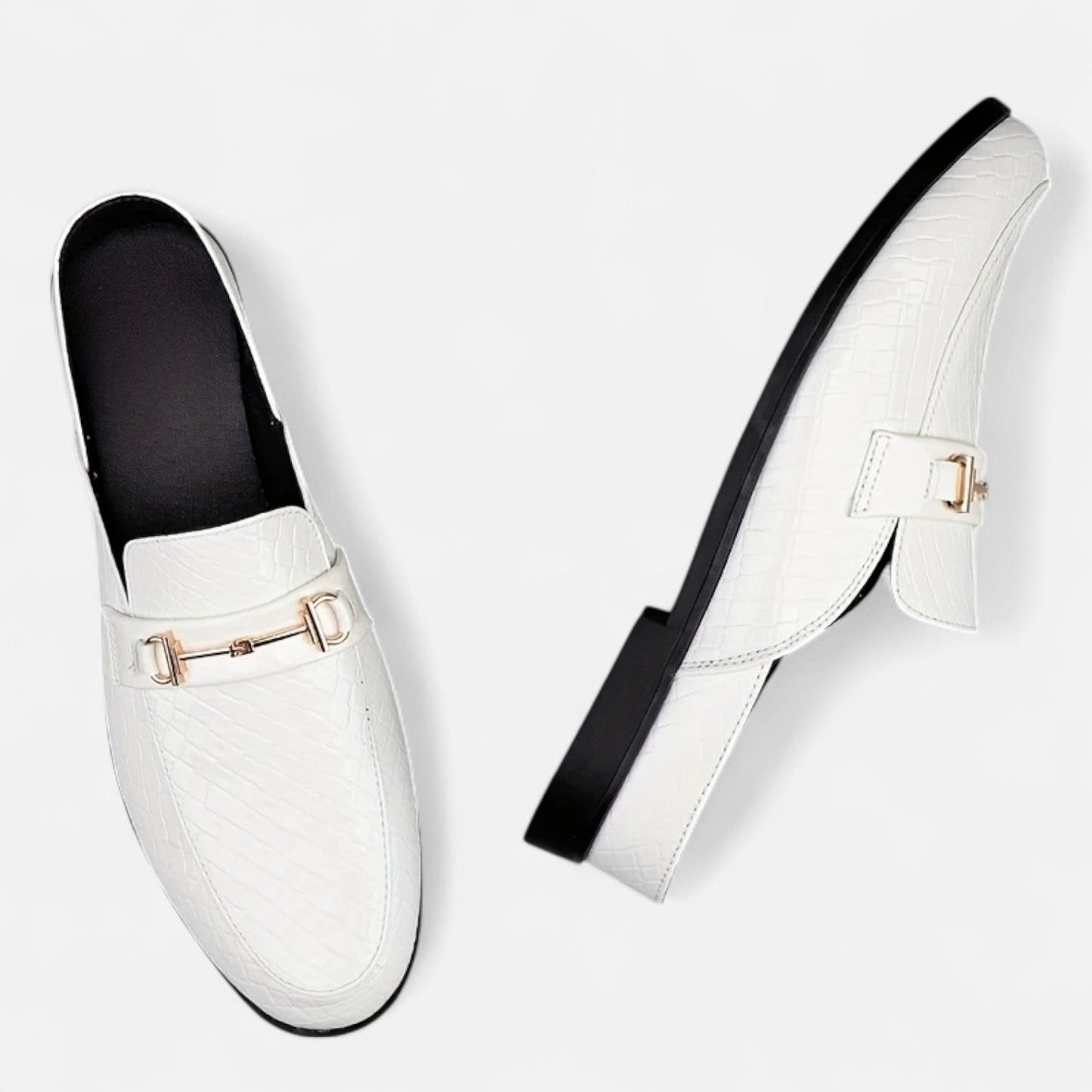 Old Ventuno | Men’s Dress Loafers – Buckled Round Toe Classic