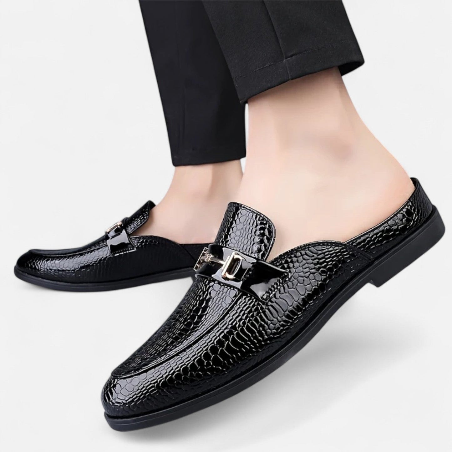 Old Ventuno | Men’s Dress Loafers – Buckled Round Toe Classic