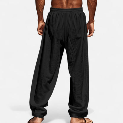 Old Ventuno | Men’s Relaxed Linen Autumn Pants – Riviera Ease