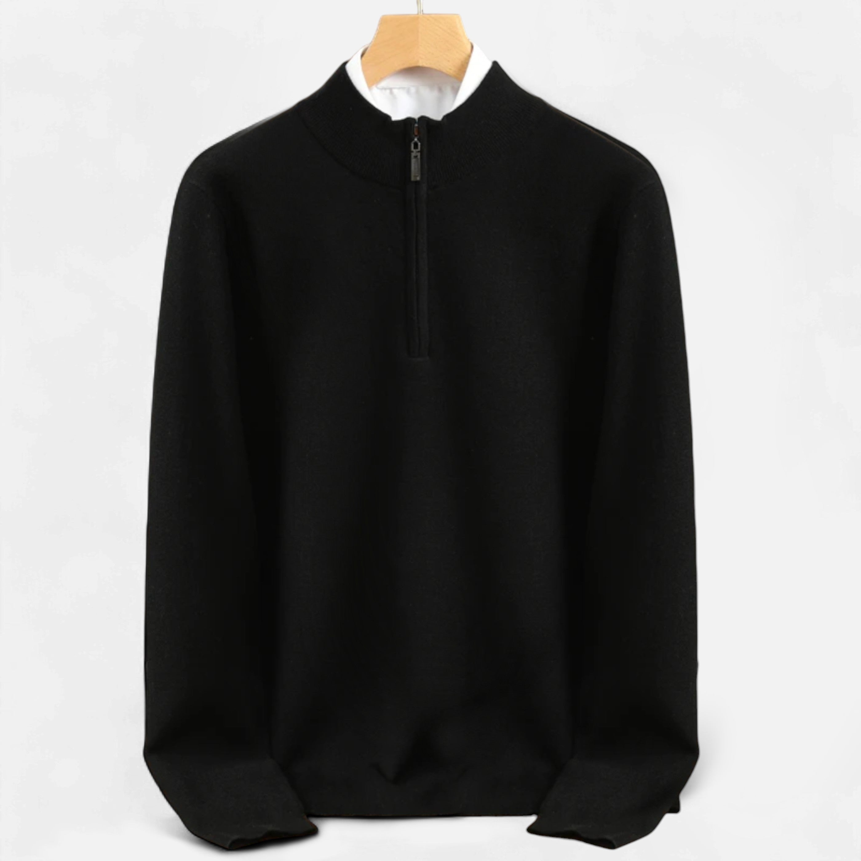 Old Ventuno | Men’s Merino Wool Sweater – Half-Zip Heritage Style