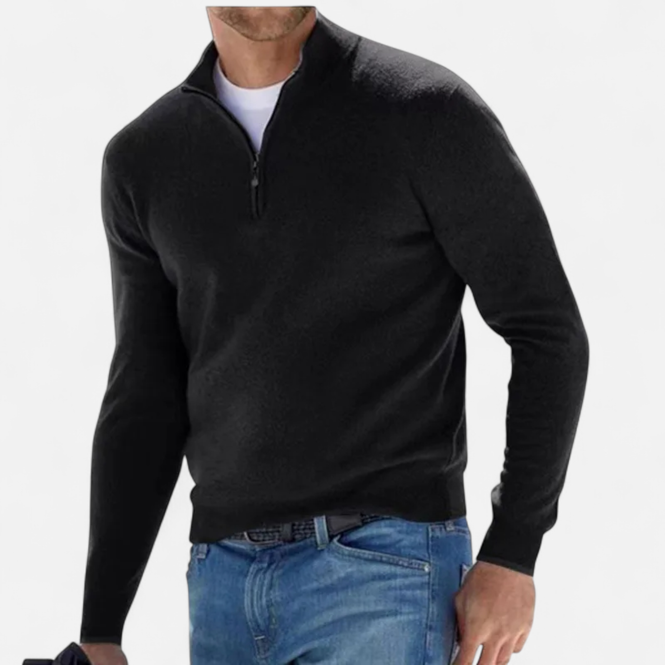Old Ventuno | Men’s Half-Zip Sweater – Heritage Knit Elegance