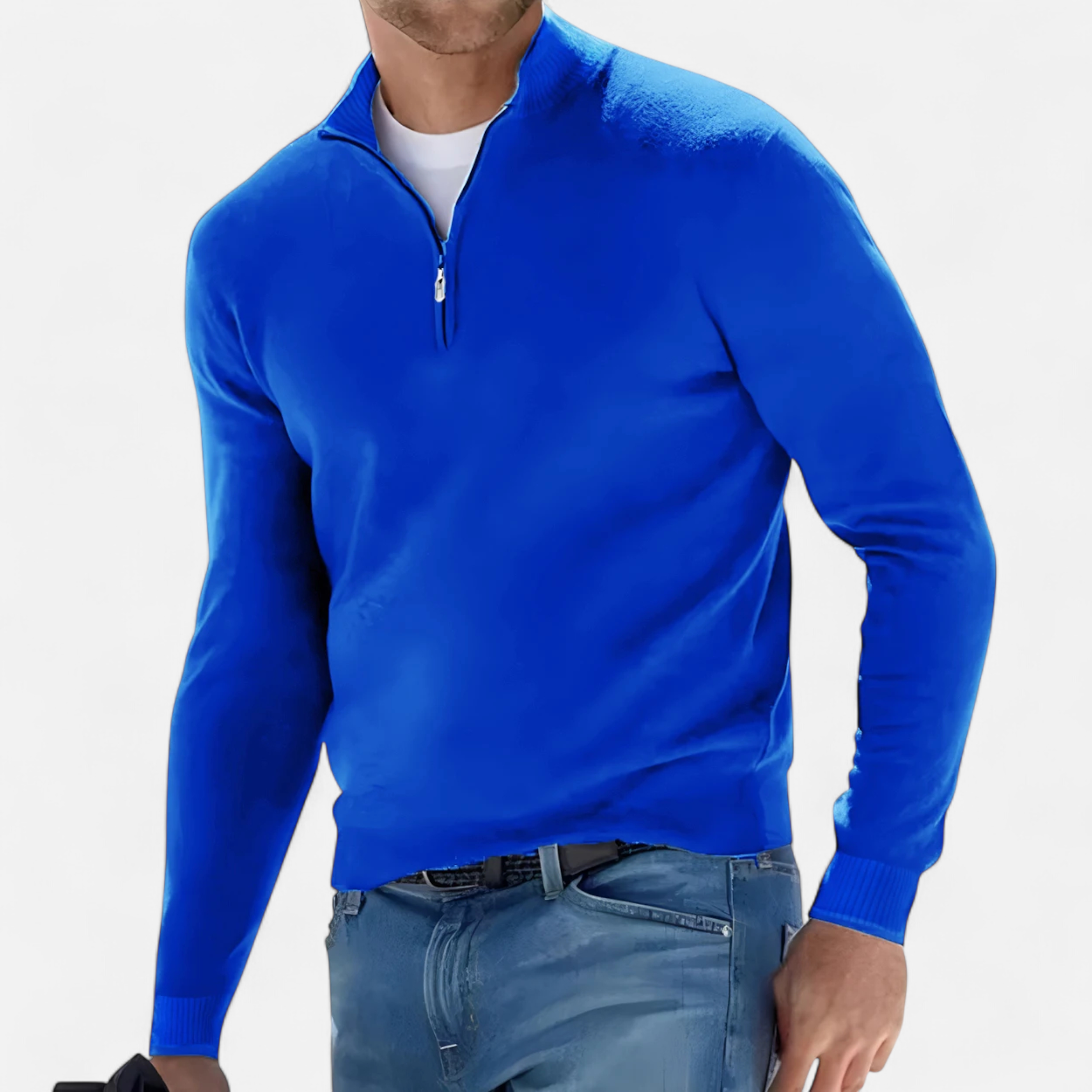 Old Ventuno | Men’s Half-Zip Sweater – Heritage Knit Elegance
