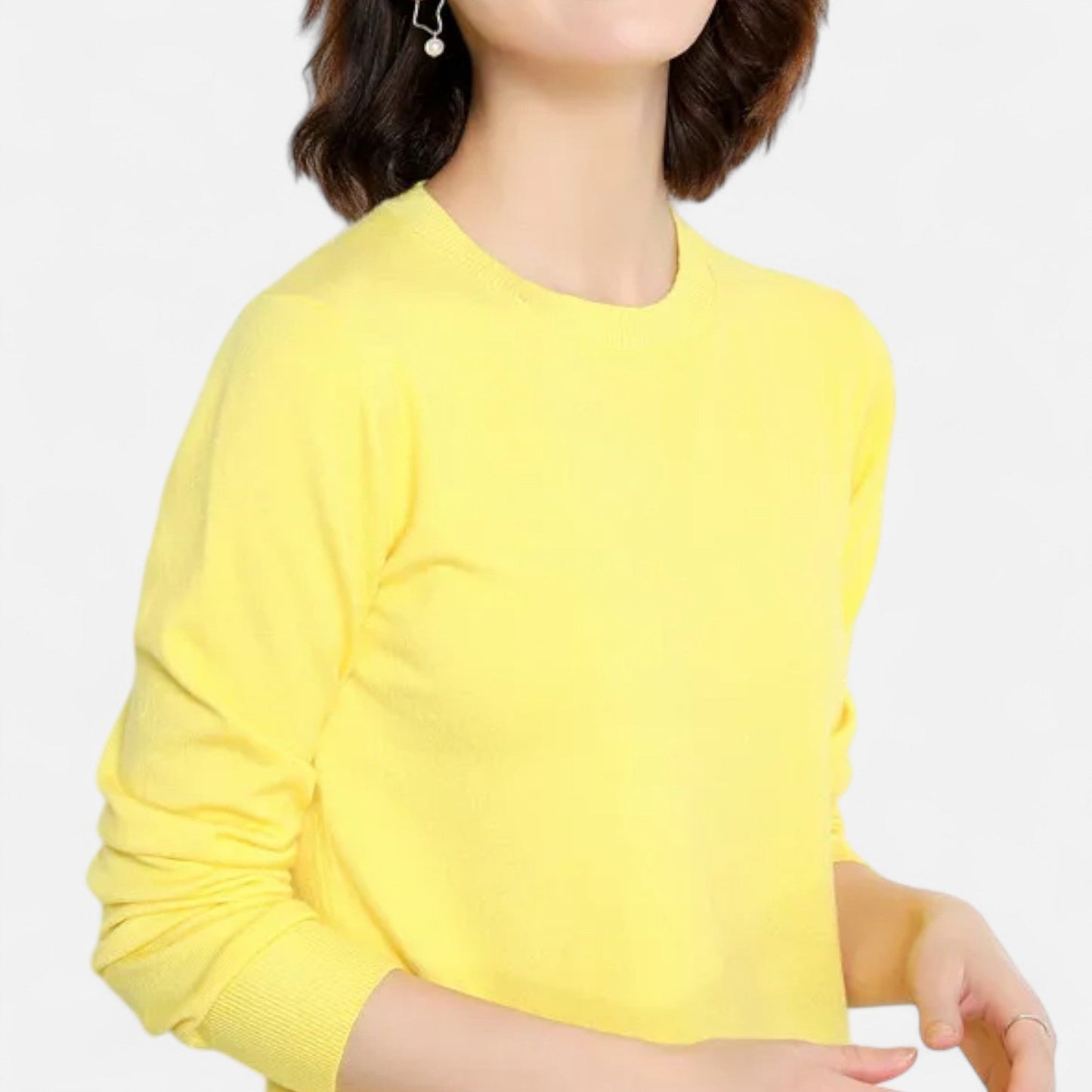Old Ventuno | Women’s Merino Wool Sweater – Timeless O-Neck Elegance