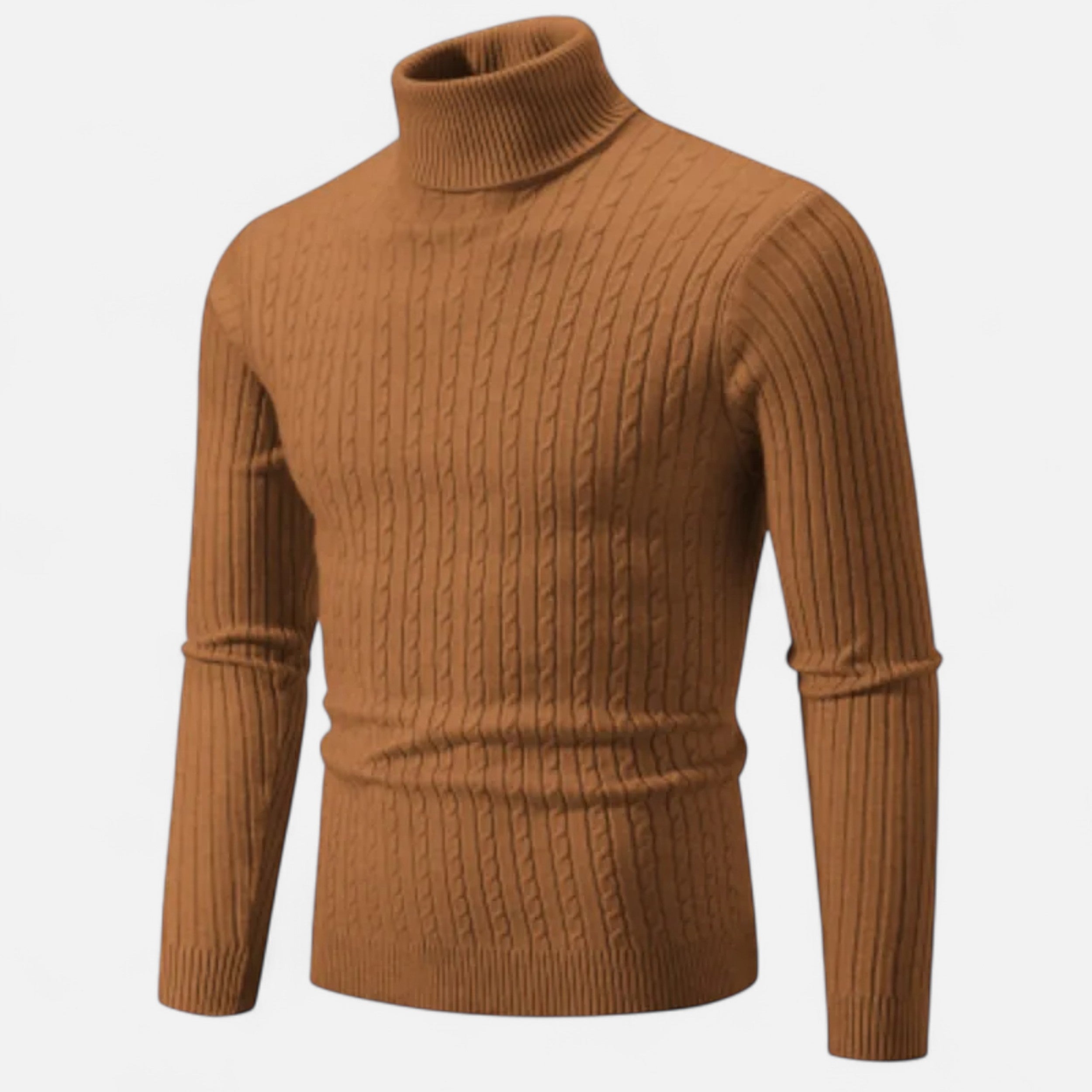 Old Ventuno | Men’s Wool Turtleneck – High Neck Winter Elegance