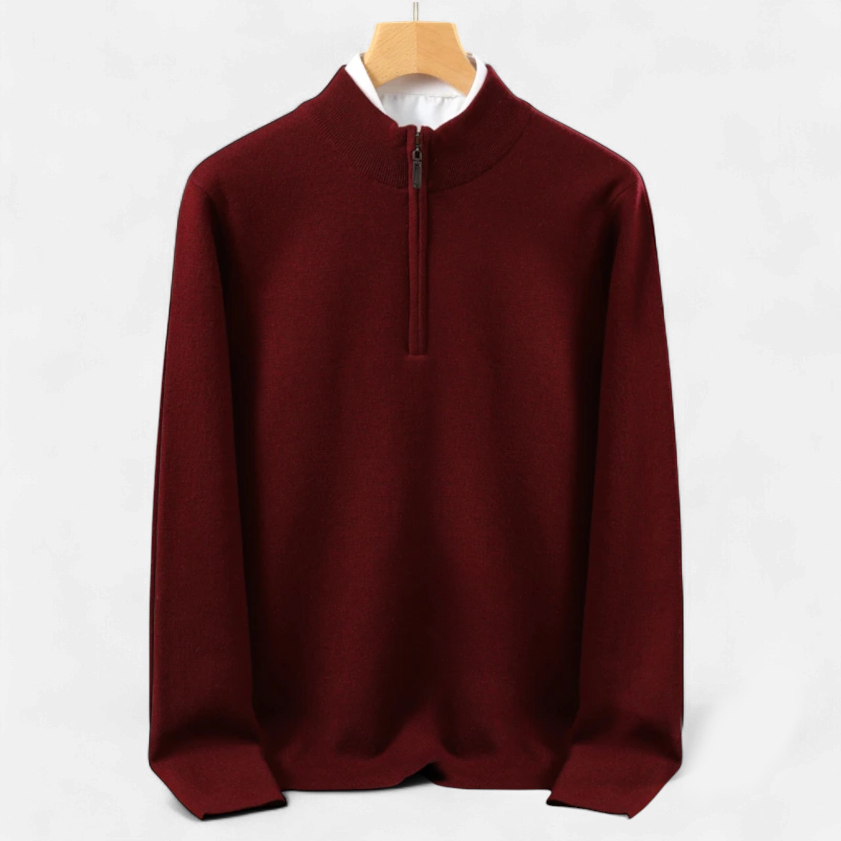 Old Ventuno | Men’s Merino Wool Sweater – Half-Zip Heritage Style