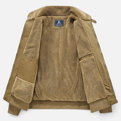 Old Ventuno | Men’s Casual Jacket – Refined Cotton & Lambswool Blend