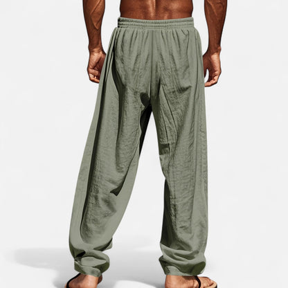 Old Ventuno | Men’s Relaxed Linen Autumn Pants – Riviera Ease