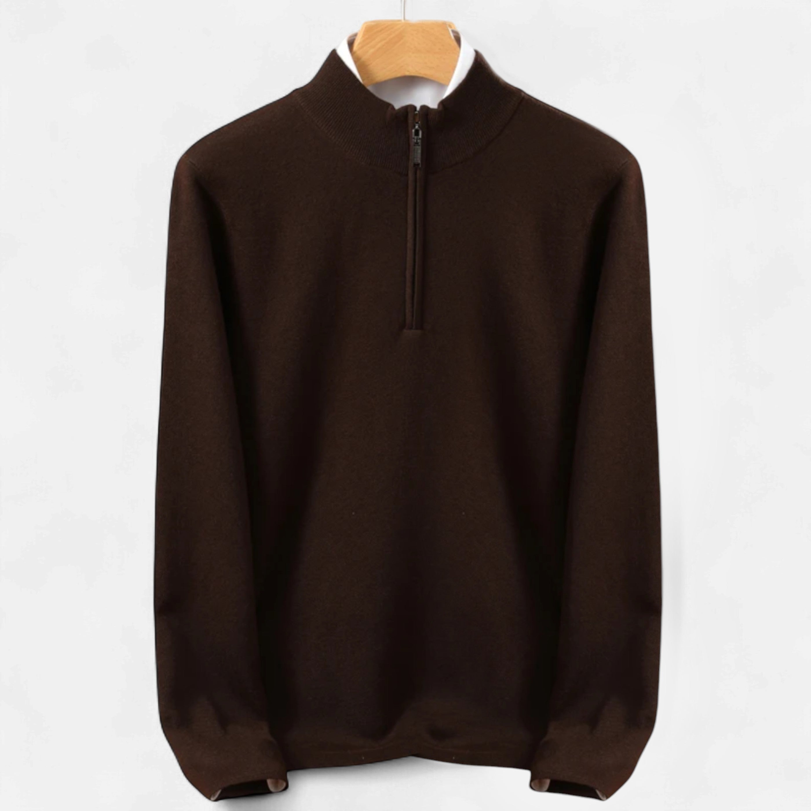 Old Ventuno | Men’s Merino Wool Sweater – Half-Zip Heritage Style