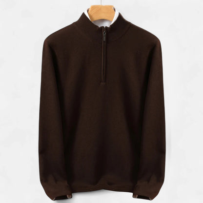 Old Ventuno | Men’s Merino Wool Sweater – Half-Zip Heritage Style