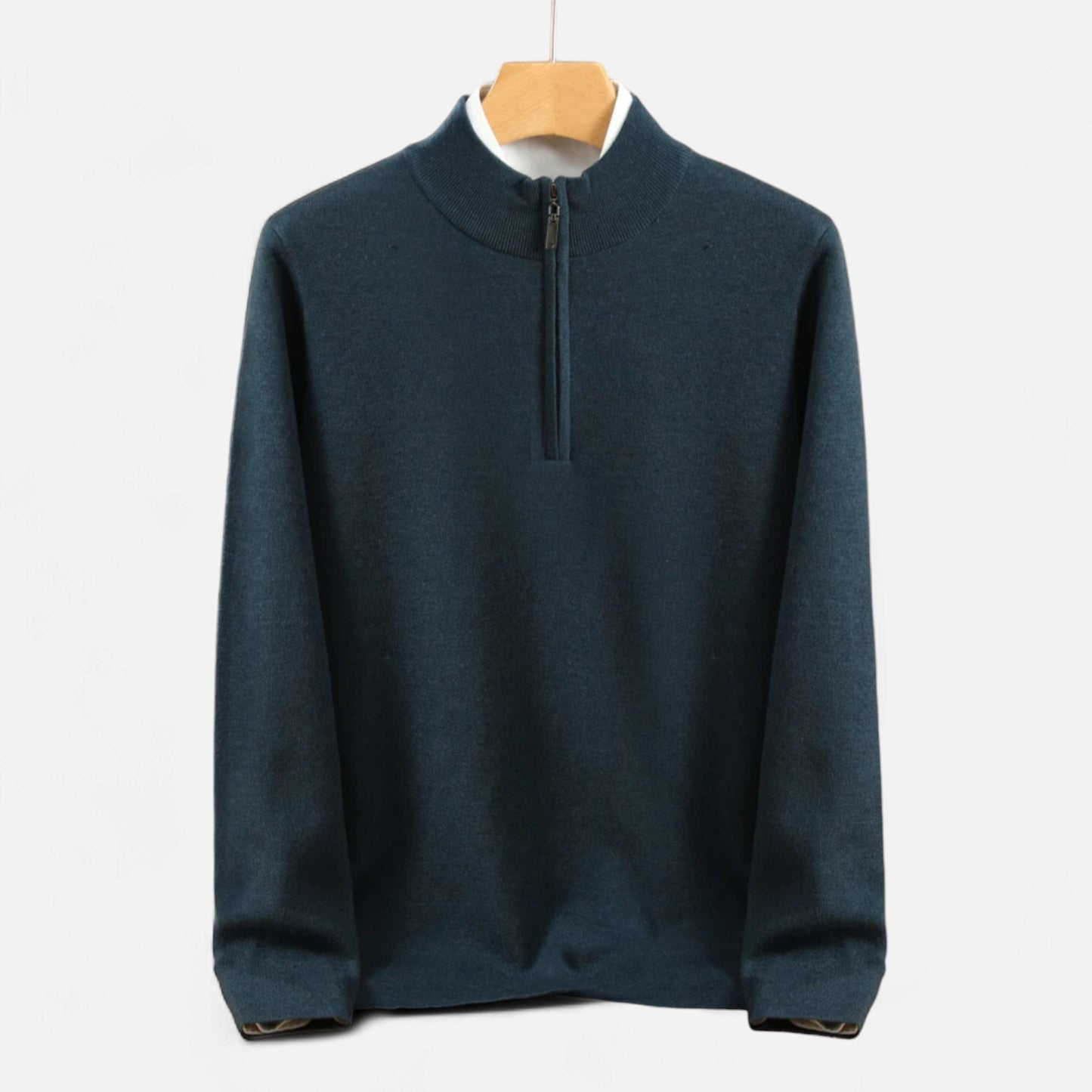 Old Ventuno | Men’s Merino Wool Sweater – Half-Zip Heritage Style