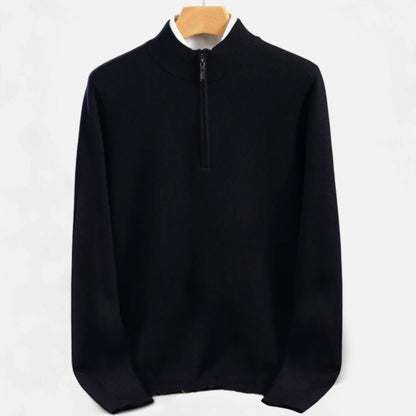 Old Ventuno | Men’s Merino Wool Sweater – Half-Zip Heritage Style