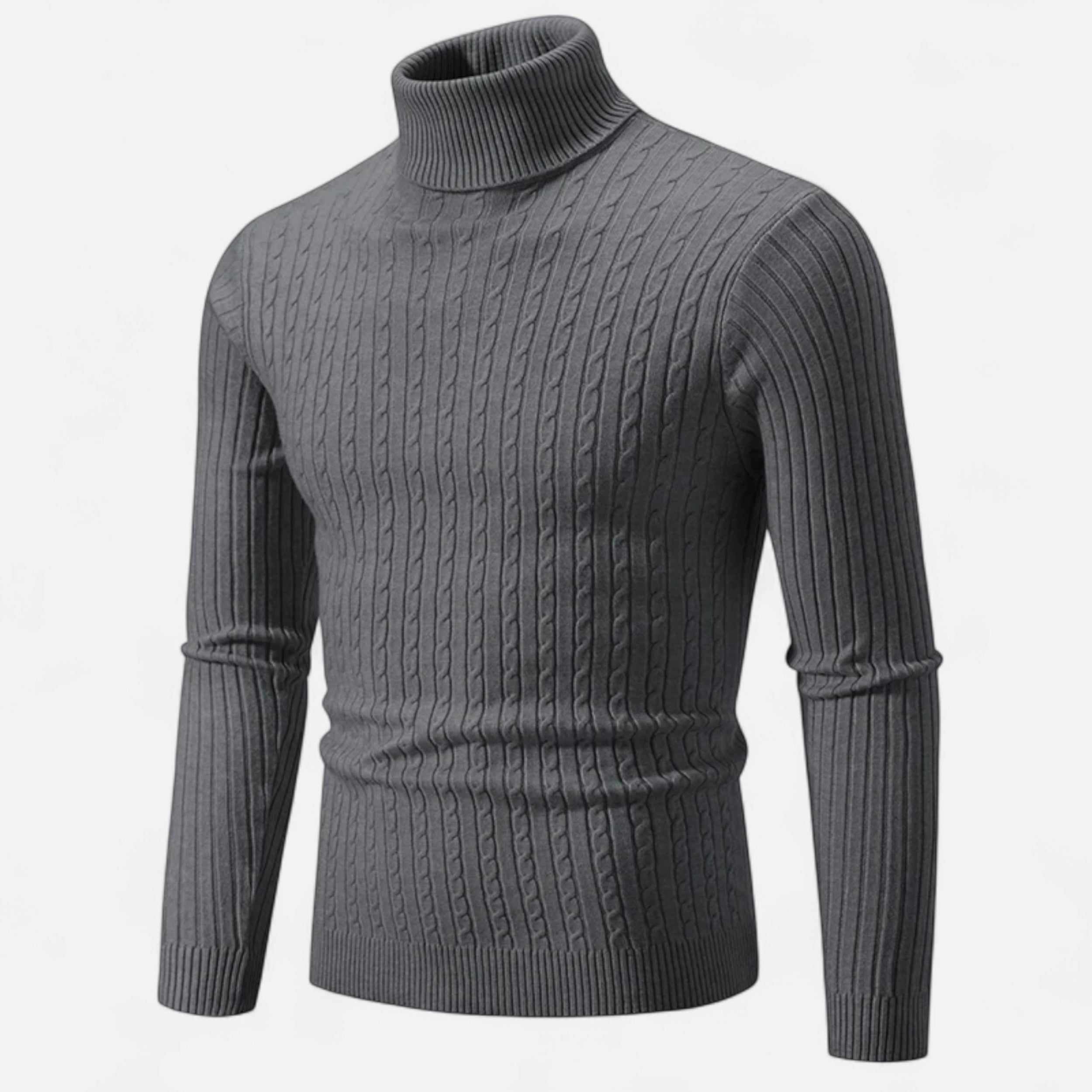 Old Ventuno | Men’s Wool Turtleneck – High Neck Winter Elegance