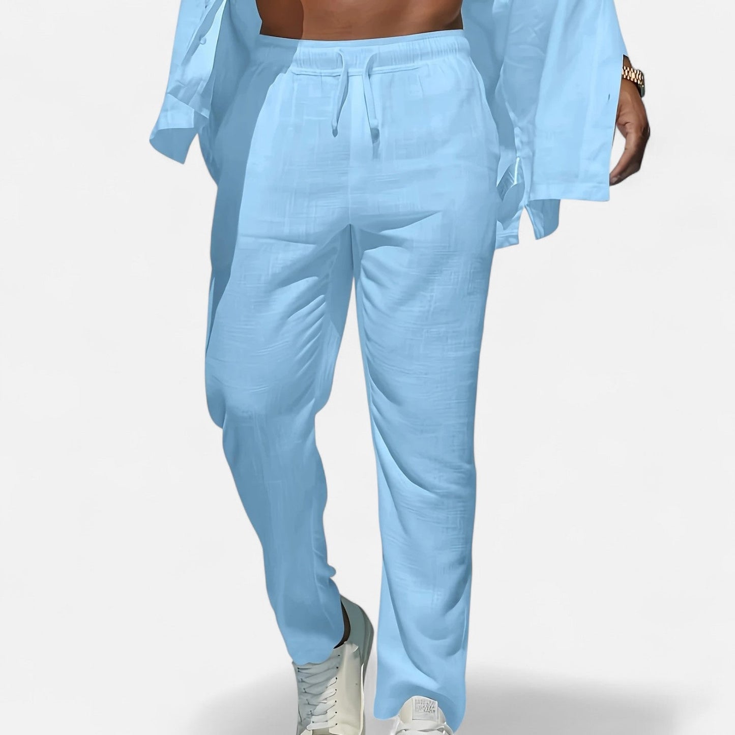 Old Ventuno | Men’s Linen Trousers – Heritage Relaxed Cut