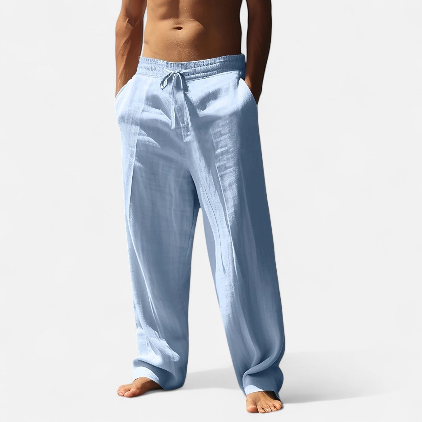 Old Ventuno | Men’s Relaxed Linen Autumn Pants – Riviera Ease