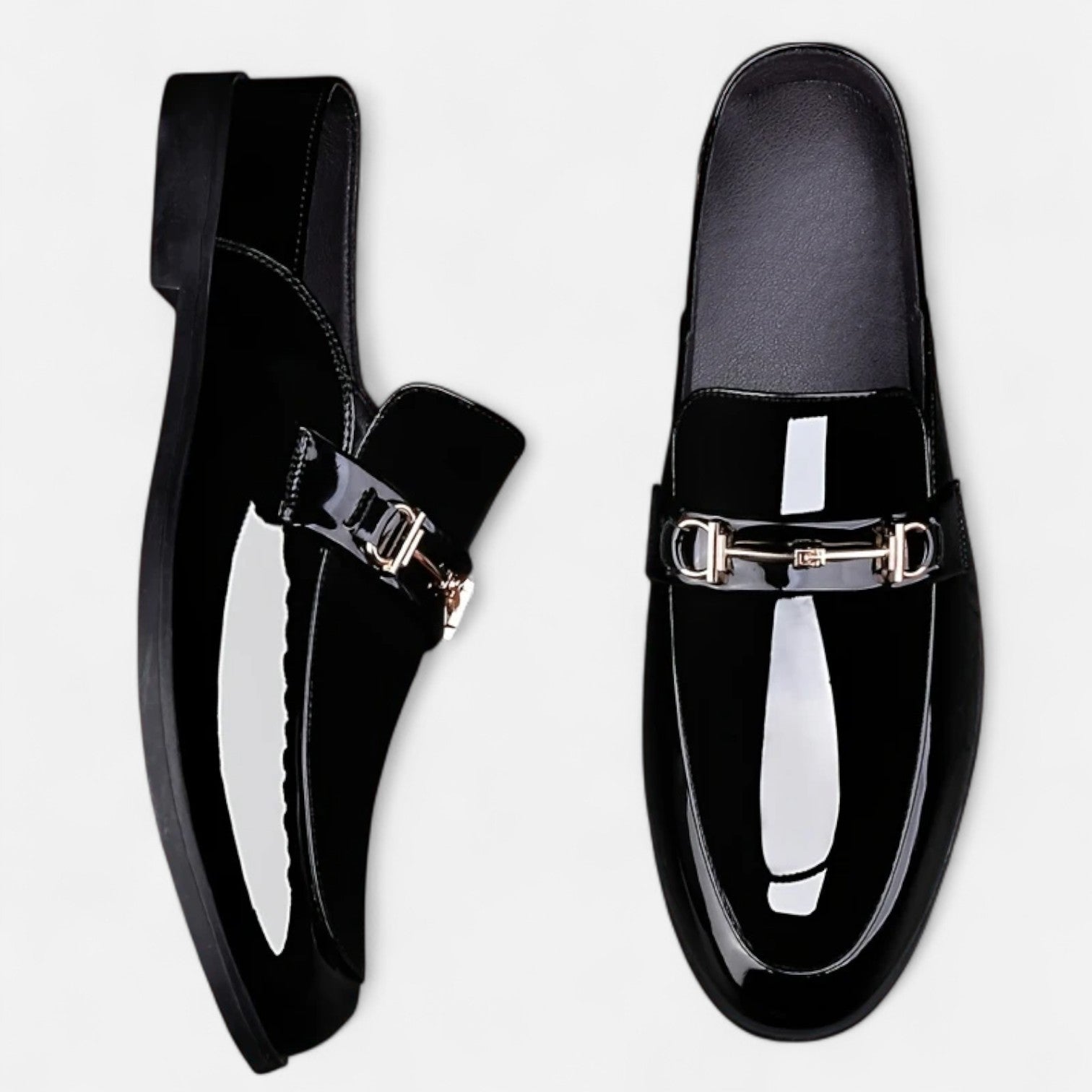 Old Ventuno | Men’s Dress Loafers – Buckled Round Toe Classic