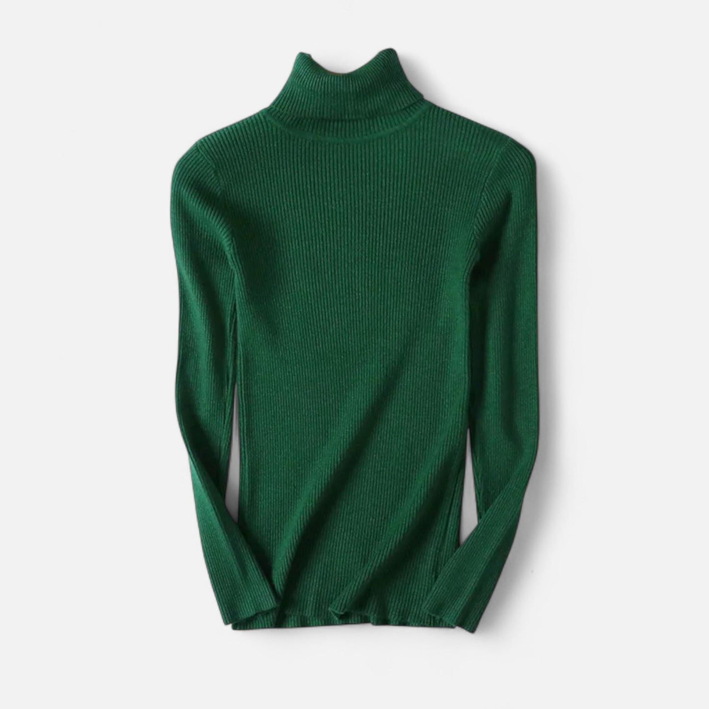 Old Ventuno | Women’s Ribbed Turtleneck – Foldover Winter Elegance