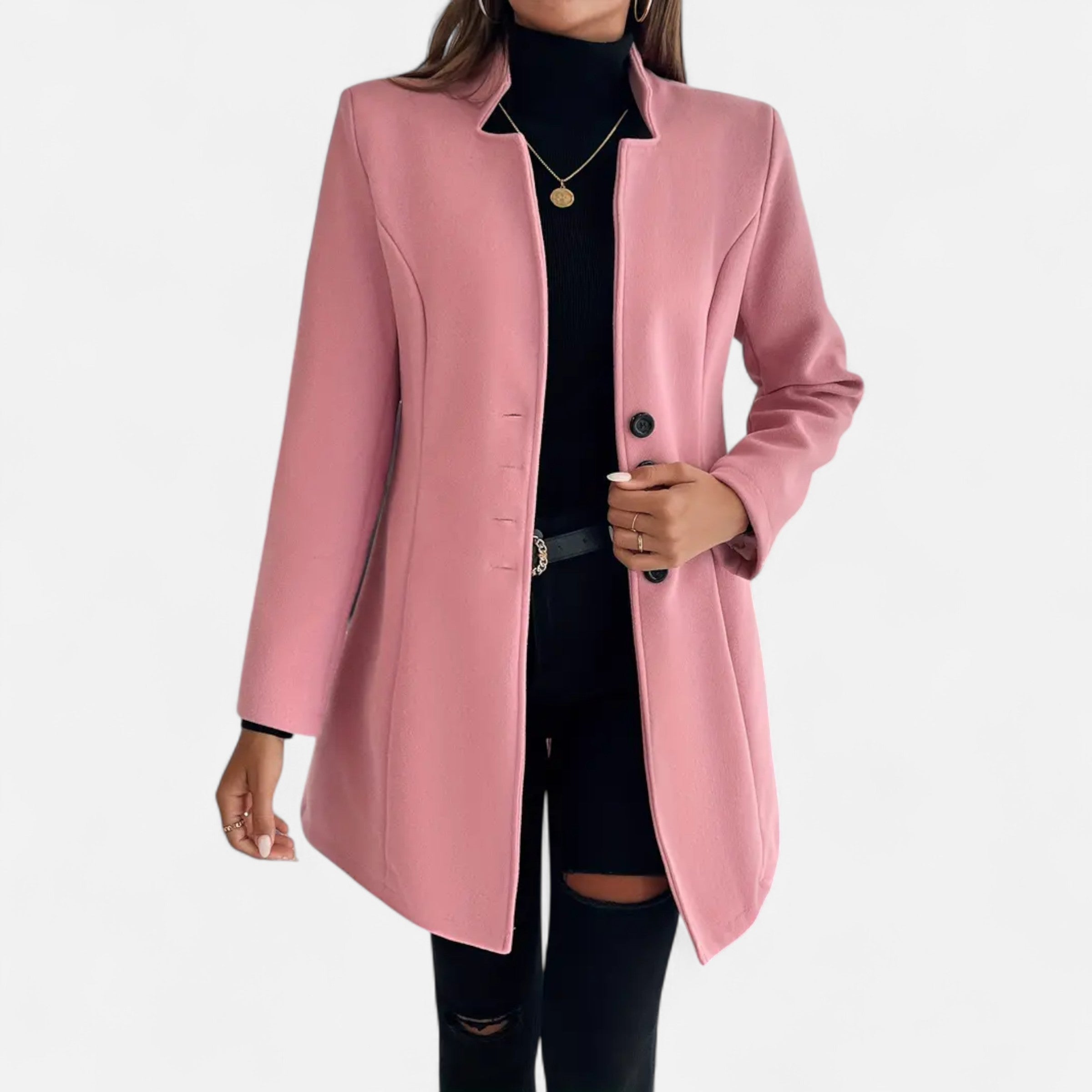 Old Ventuno | Women’s Long Coat – Refined Raglan Sleeve Design