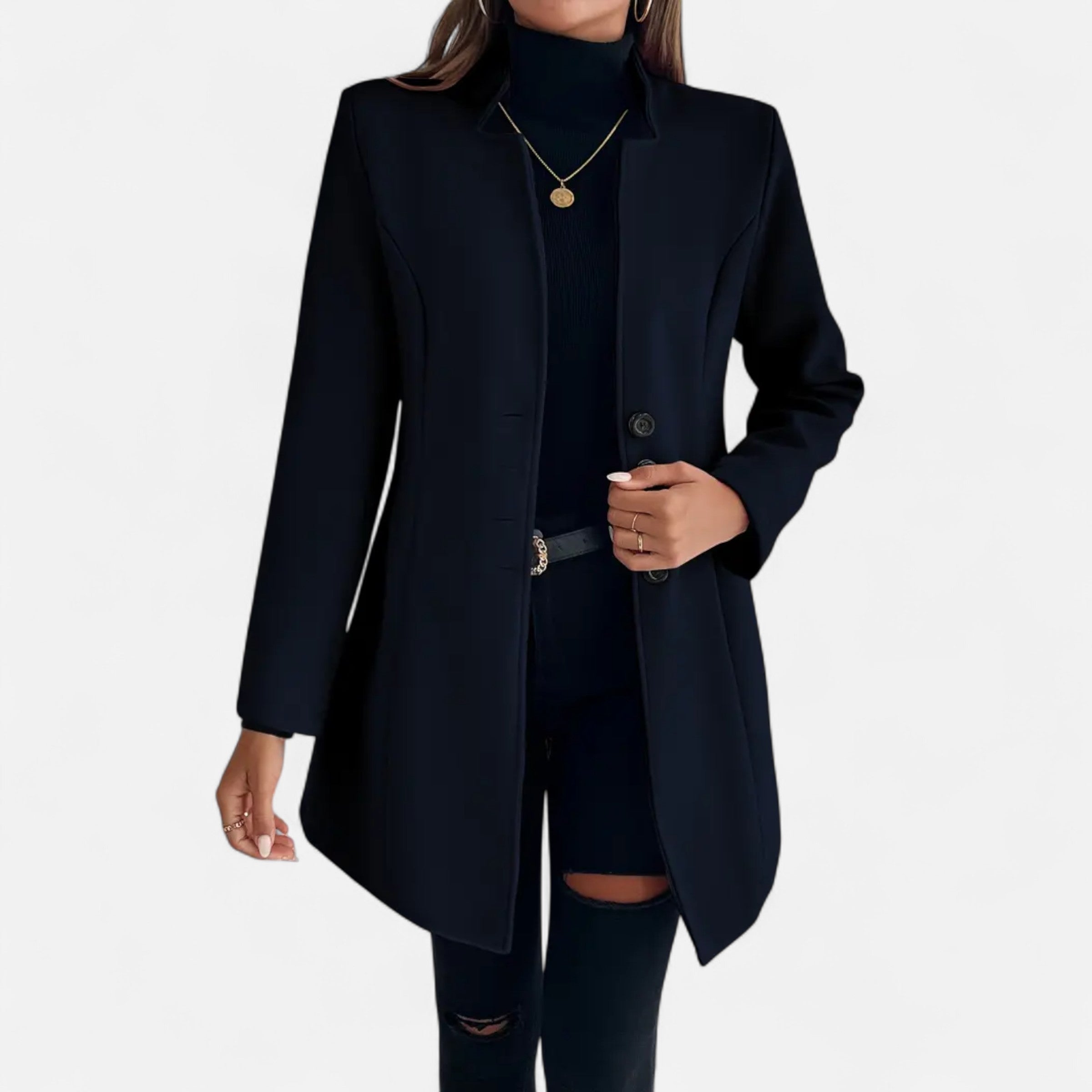 Old Ventuno | Women’s Long Coat – Refined Raglan Sleeve Design