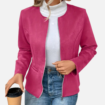 Old Ventuno | Women’s Cropped Jacket – Slim Zip-Up Elegance