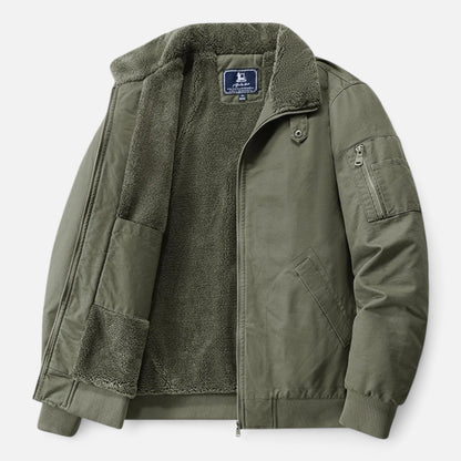 Old Ventuno | Men’s Casual Jacket – Refined Cotton & Lambswool Blend