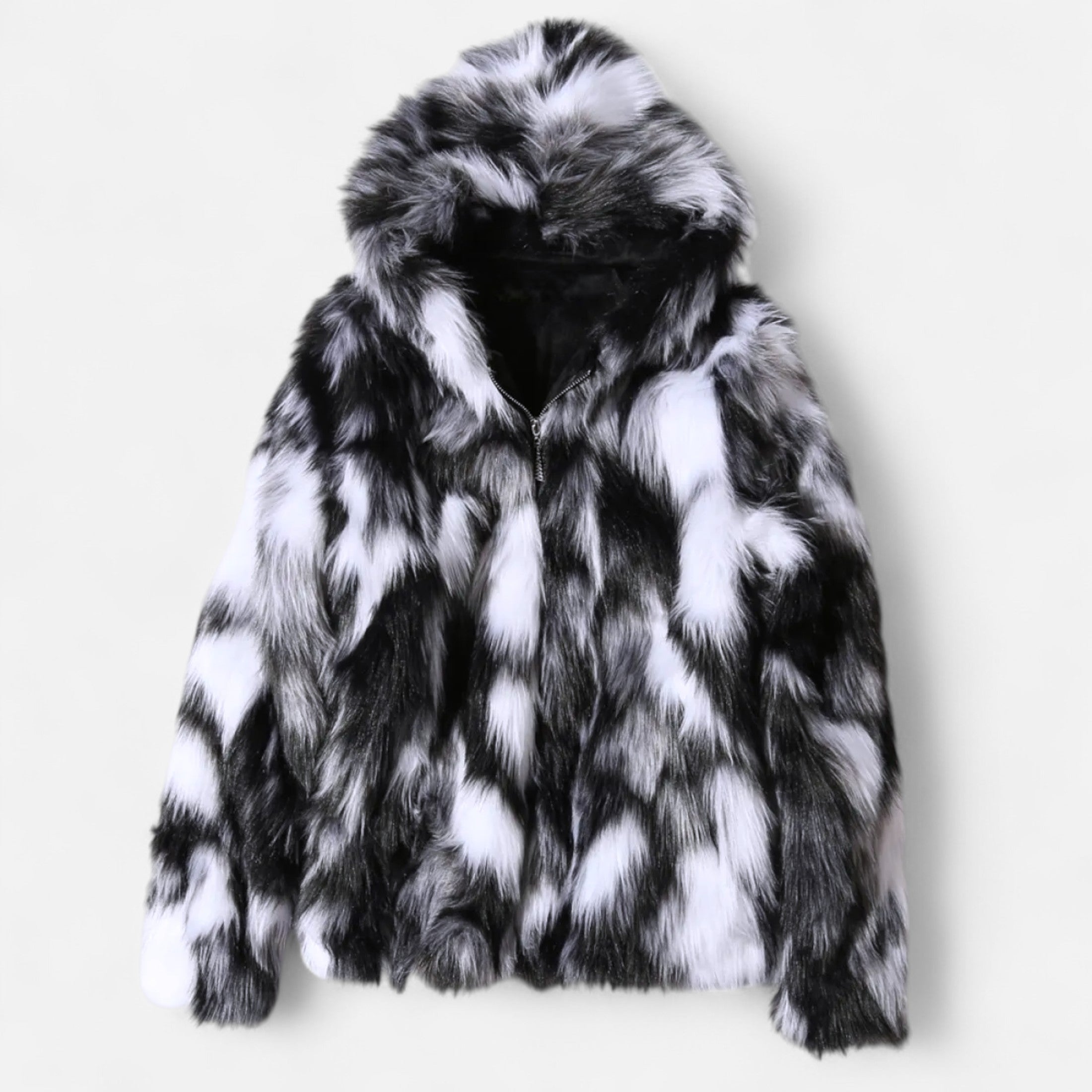 Old Ventuno | Men’s Hooded Fur Jacket – Winter Heritage Warmth