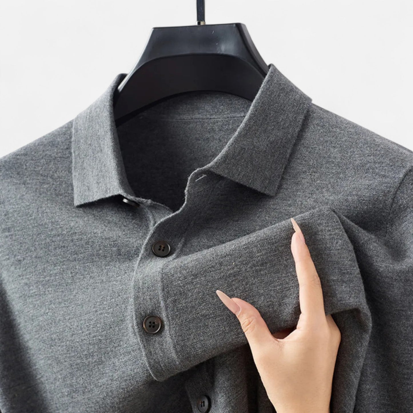 Old Ventuno | Men’s Wool Sweater – Fine Yarn Button-Up Classic