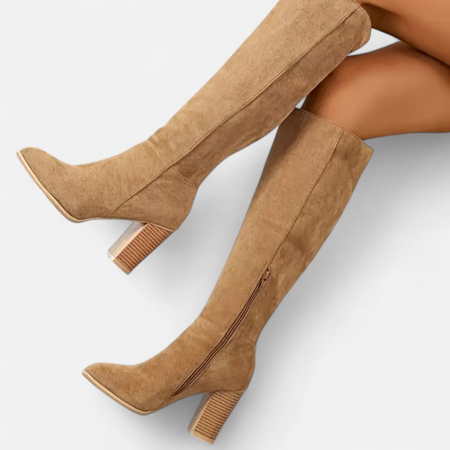 Old Ventuno | Women’s Long Boots – Equestrian Light Brown Elegance