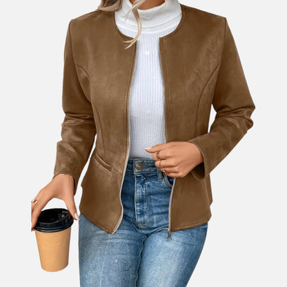 Old Ventuno | Women’s Cropped Jacket – Slim Zip-Up Elegance