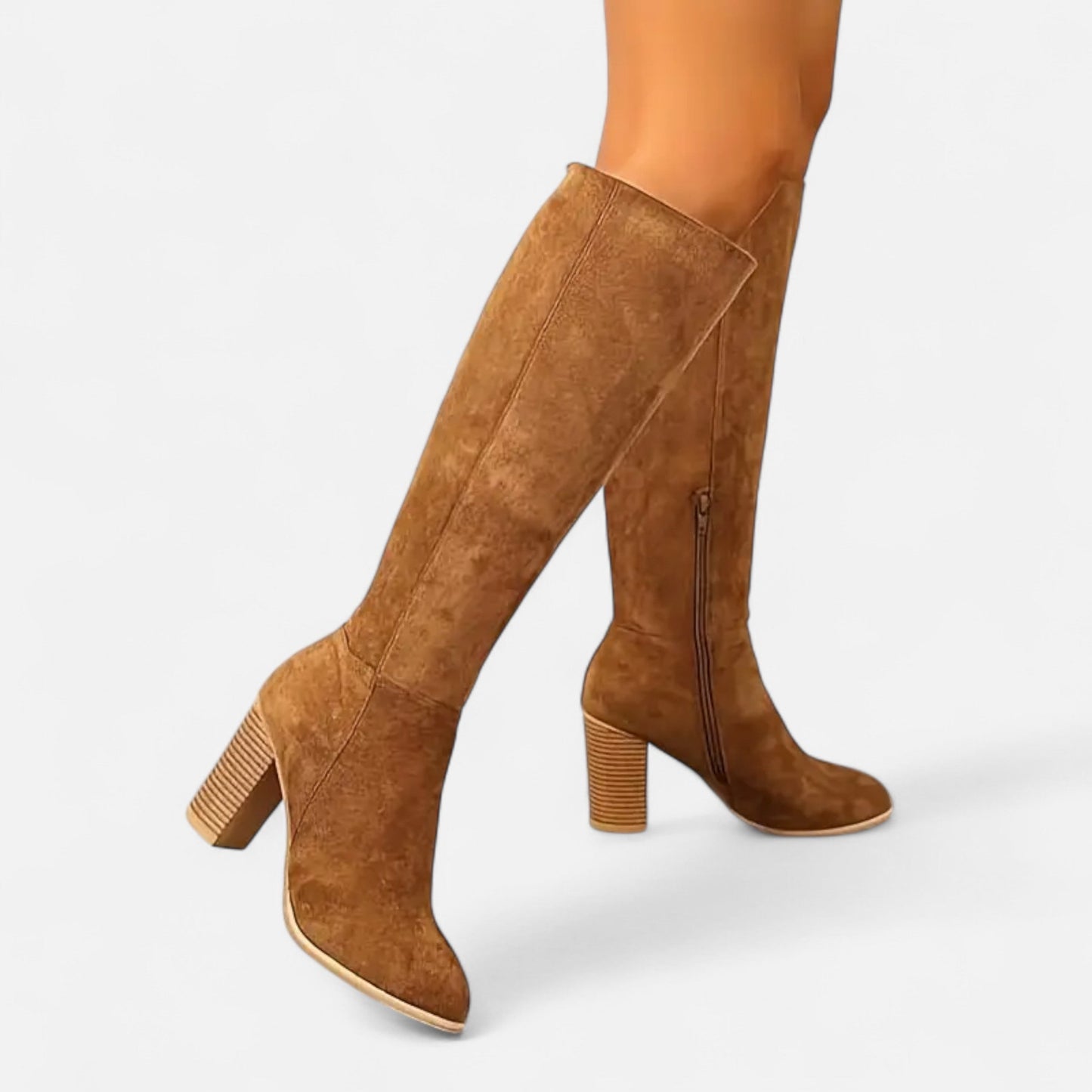 Old Ventuno | Women’s Long Boots – Equestrian Light Brown Elegance