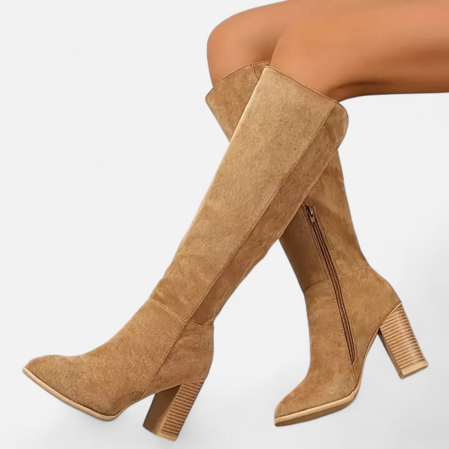 Old Ventuno | Women’s Long Boots – Equestrian Light Brown Elegance