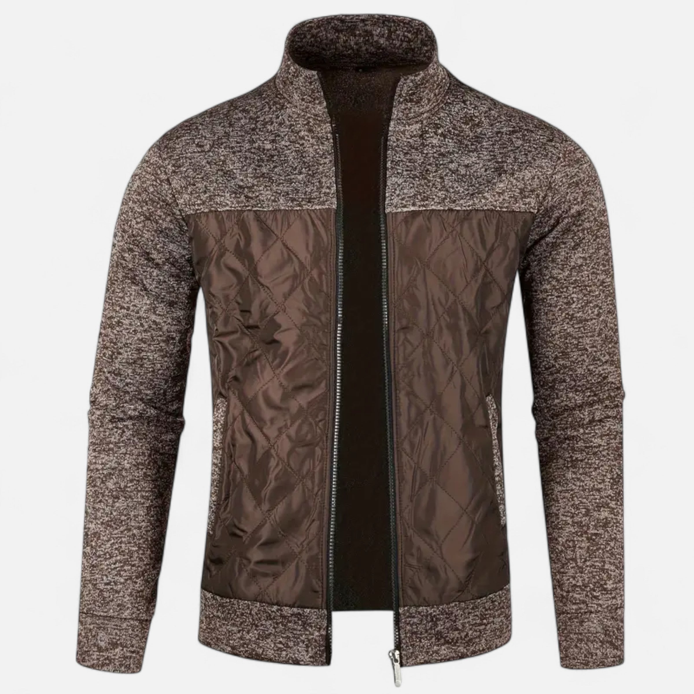Old Ventuno | Men’s Zip Jacket – Refined Knit Autumn Elegance