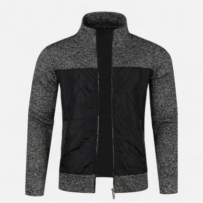 Old Ventuno | Men’s Zip Jacket – Refined Knit Autumn Elegance