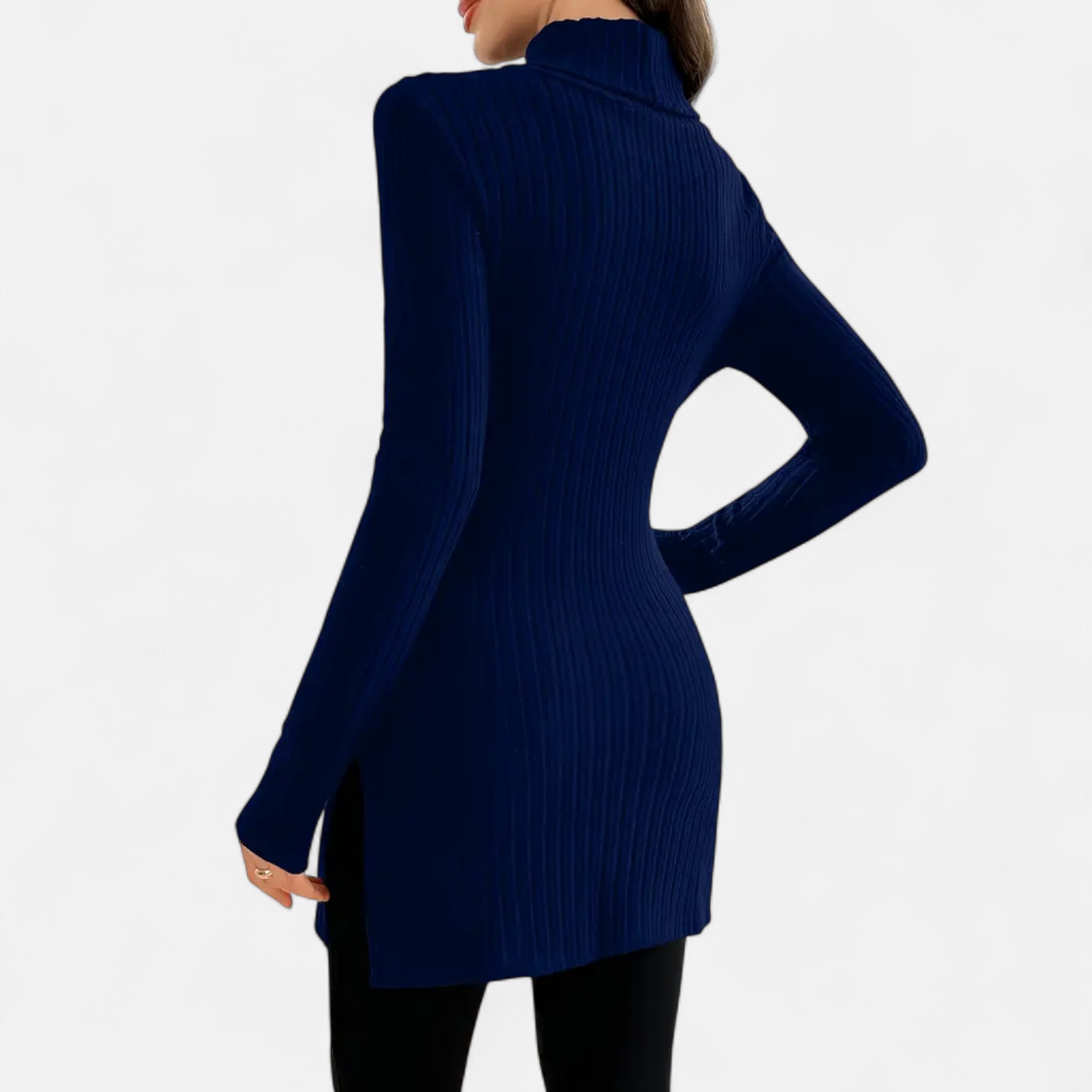 Old Ventuno | Women’s Ribbed Sweater – Elegant High Neck Style