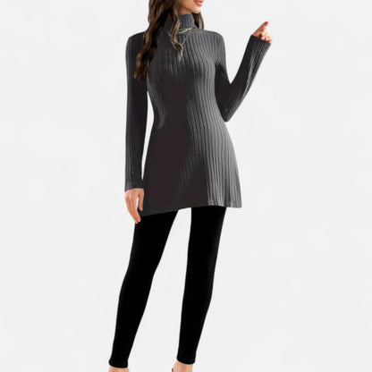 Old Ventuno | Women’s Ribbed Sweater – Elegant High Neck Style