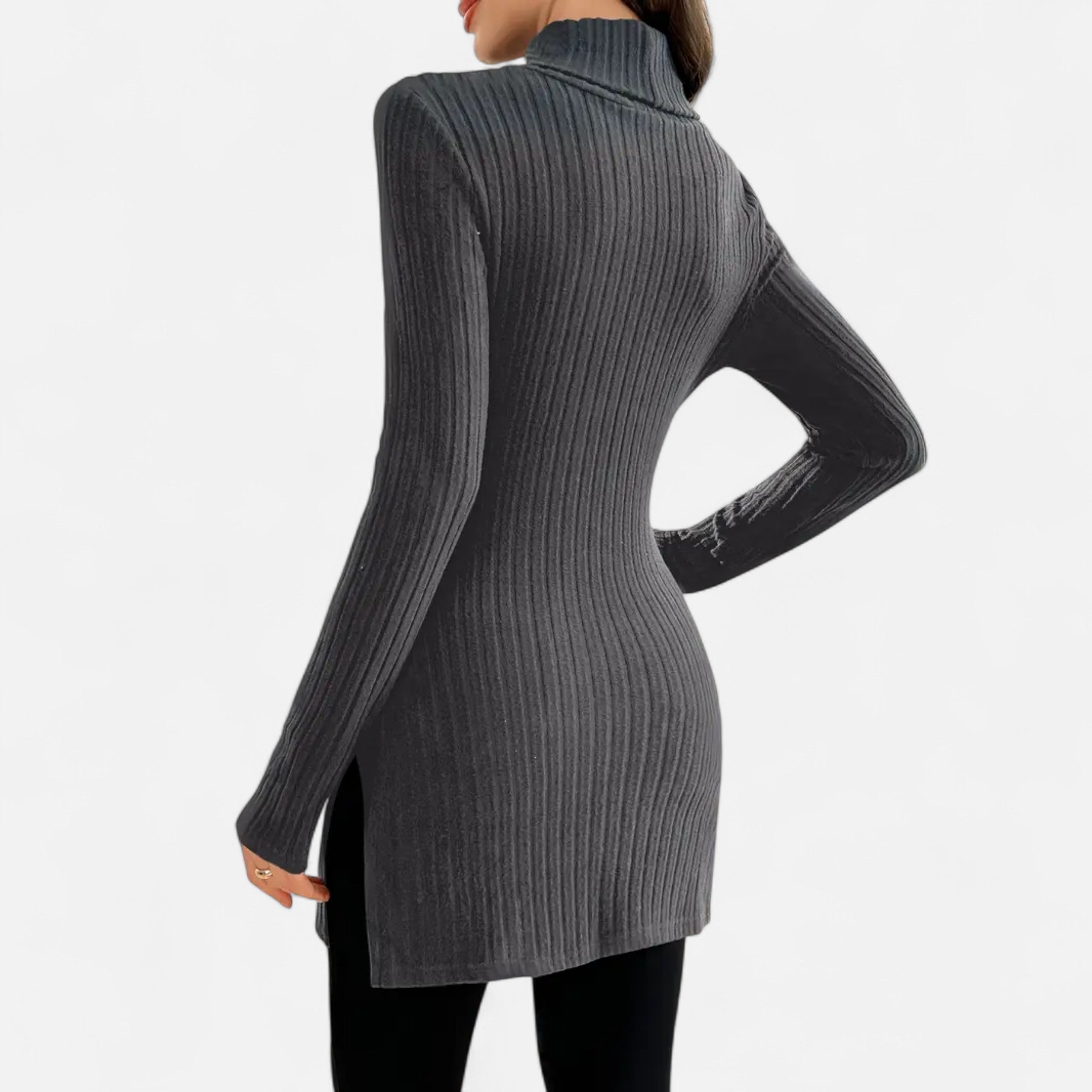 Old Ventuno | Women’s Ribbed Sweater – Elegant High Neck Style