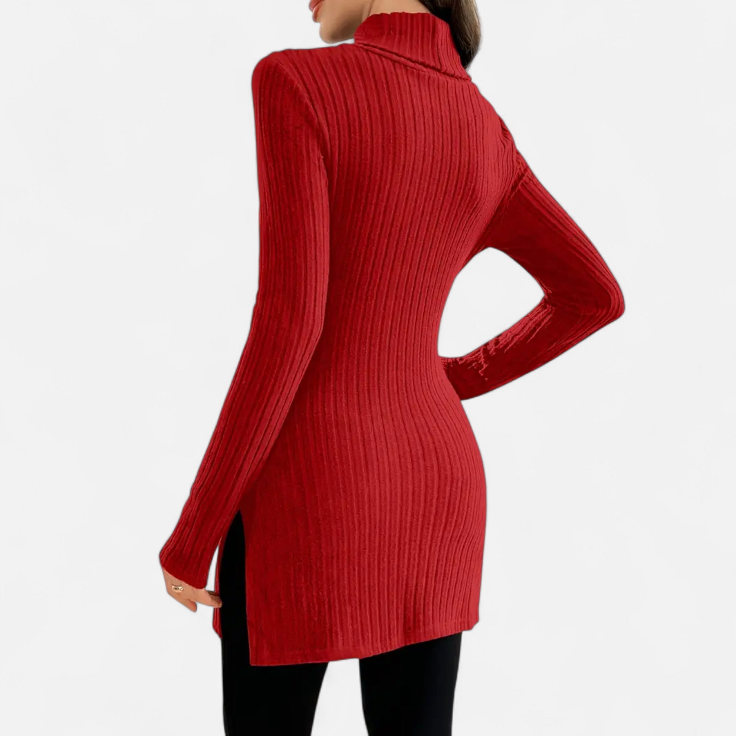 Old Ventuno | Women’s Ribbed Sweater – Elegant High Neck Style