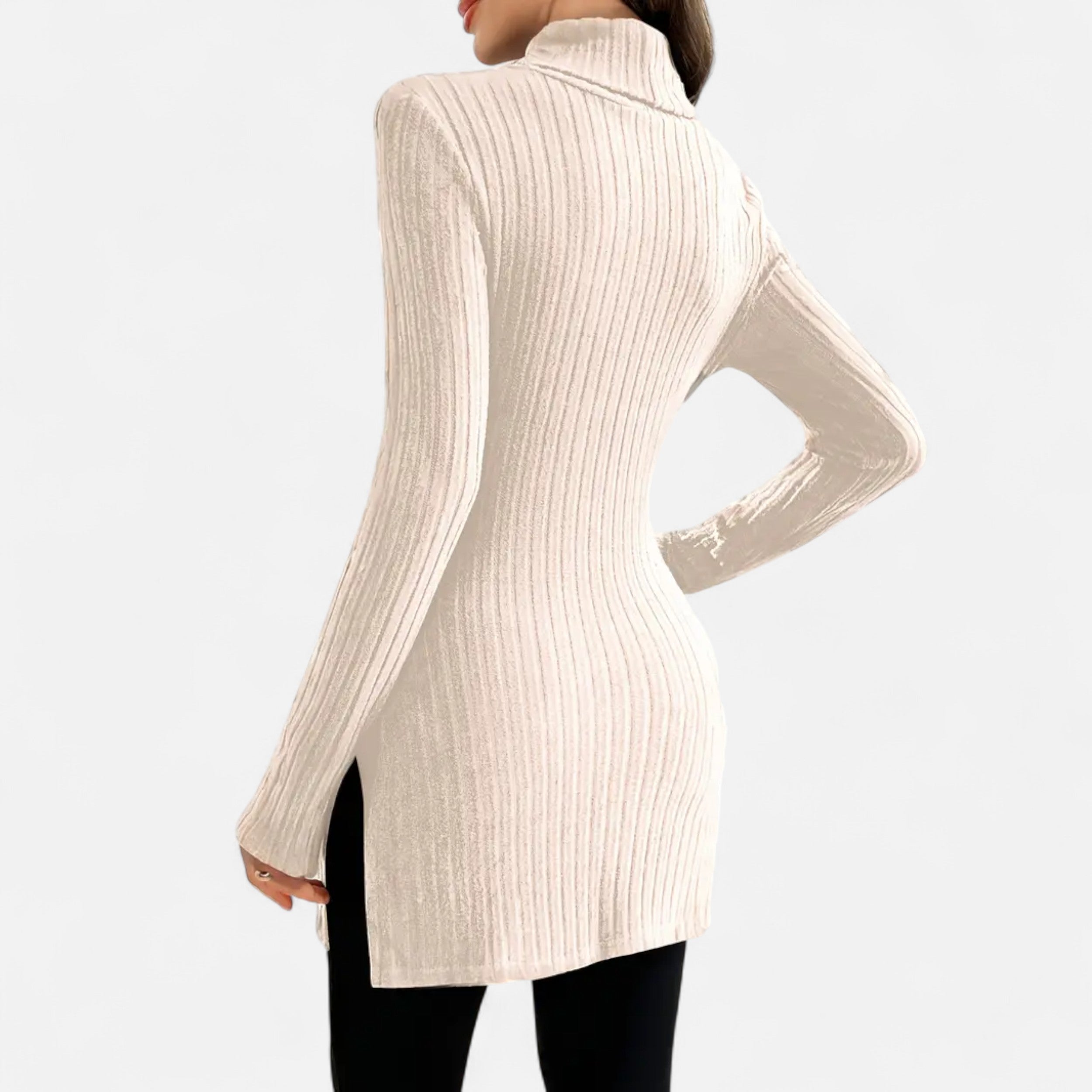 Old Ventuno | Women’s Ribbed Sweater – Elegant High Neck Style