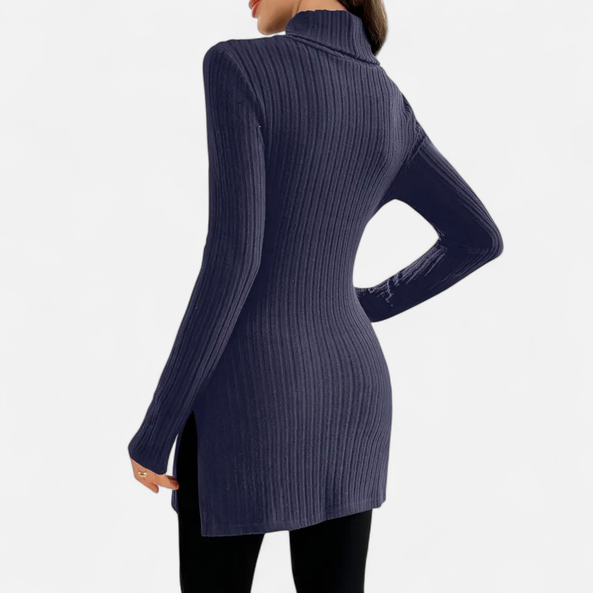 Old Ventuno | Women’s Ribbed Sweater – Elegant High Neck Style