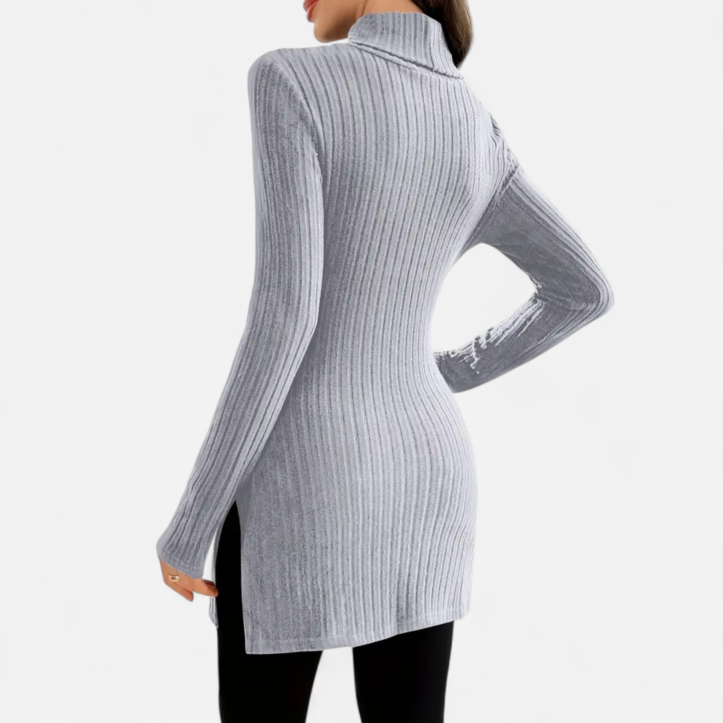 Old Ventuno | Women’s Ribbed Sweater – Elegant High Neck Style
