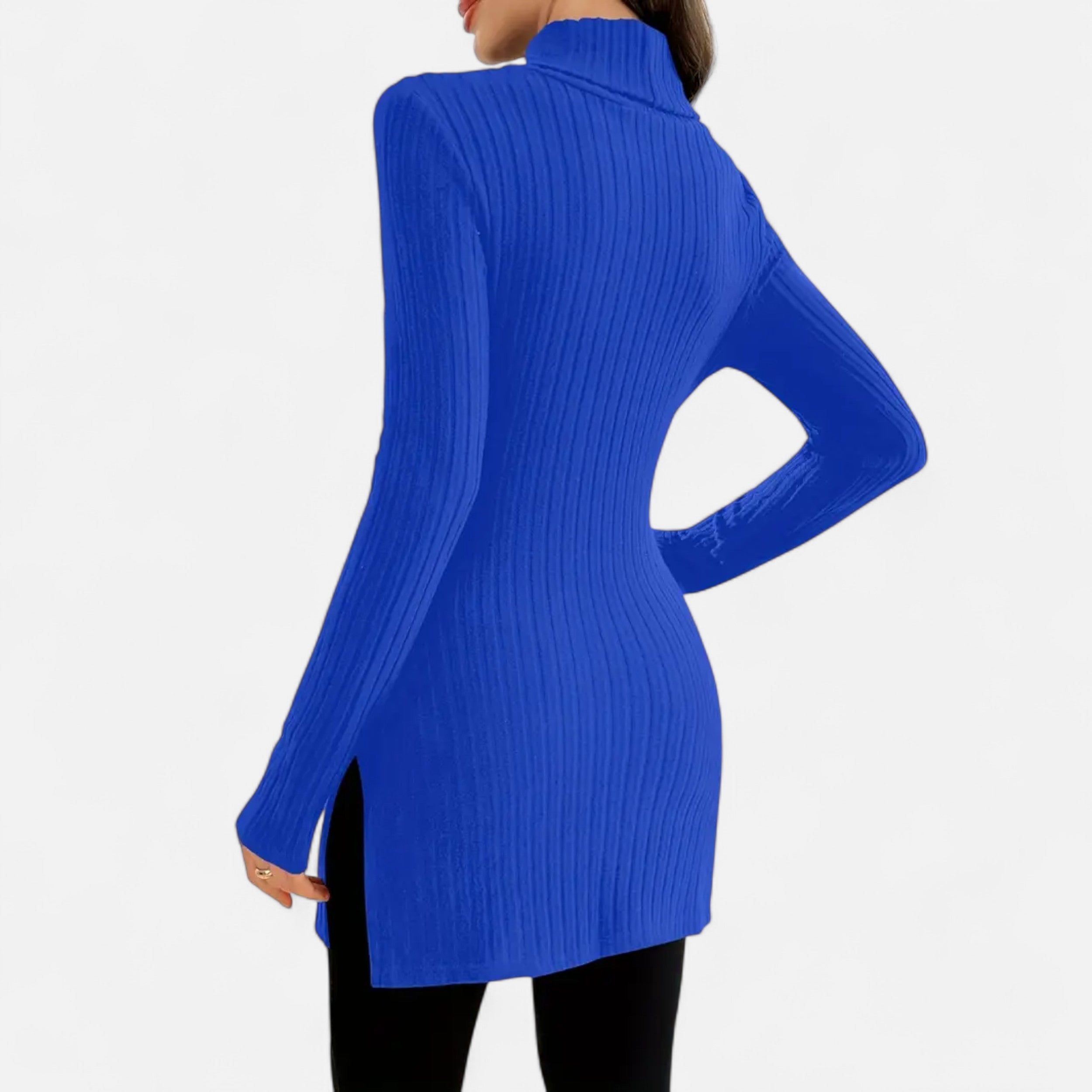 Old Ventuno | Women’s Ribbed Sweater – Elegant High Neck Style