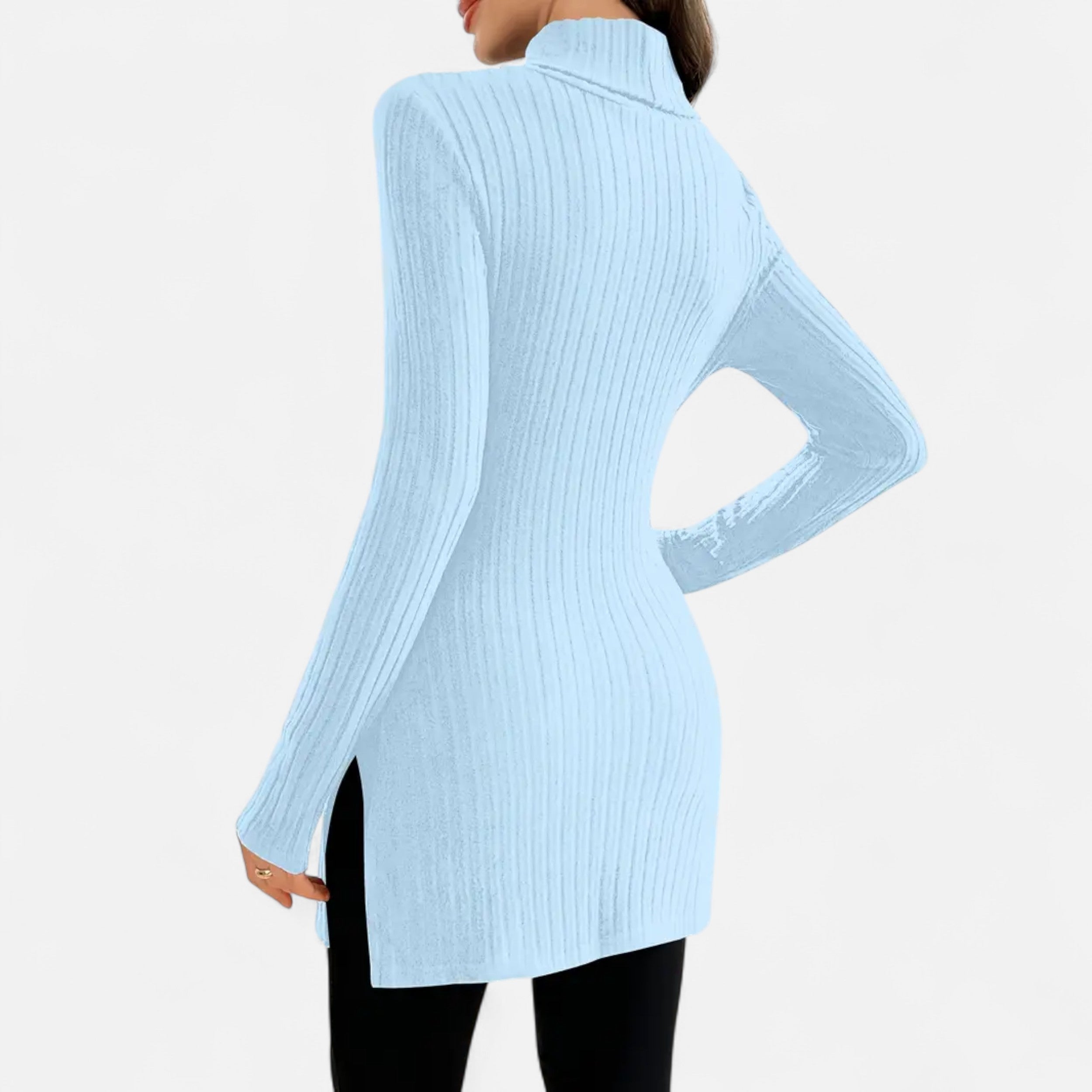 Old Ventuno | Women’s Ribbed Sweater – Elegant High Neck Style