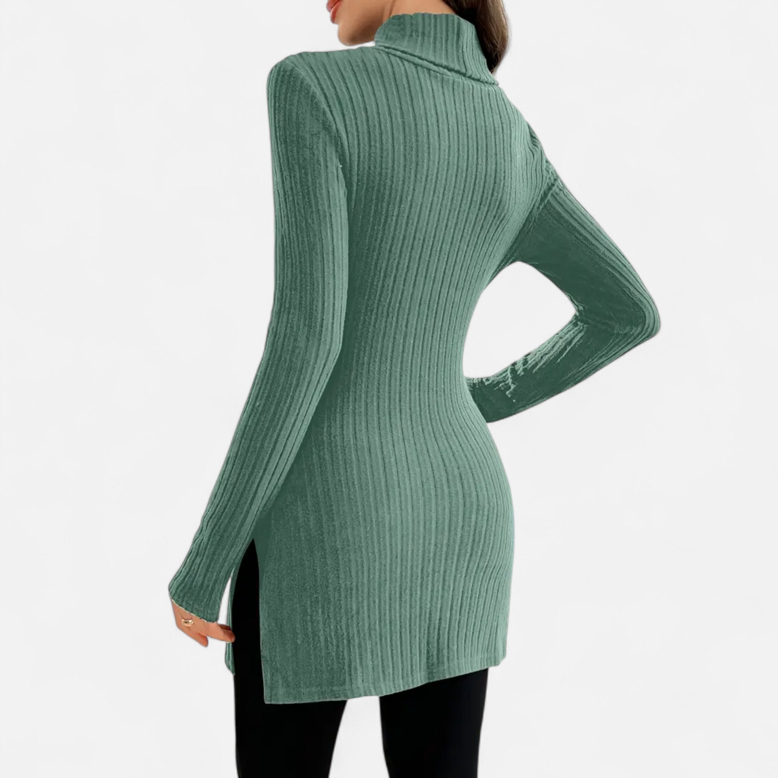 Old Ventuno | Women’s Ribbed Sweater – Elegant High Neck Style