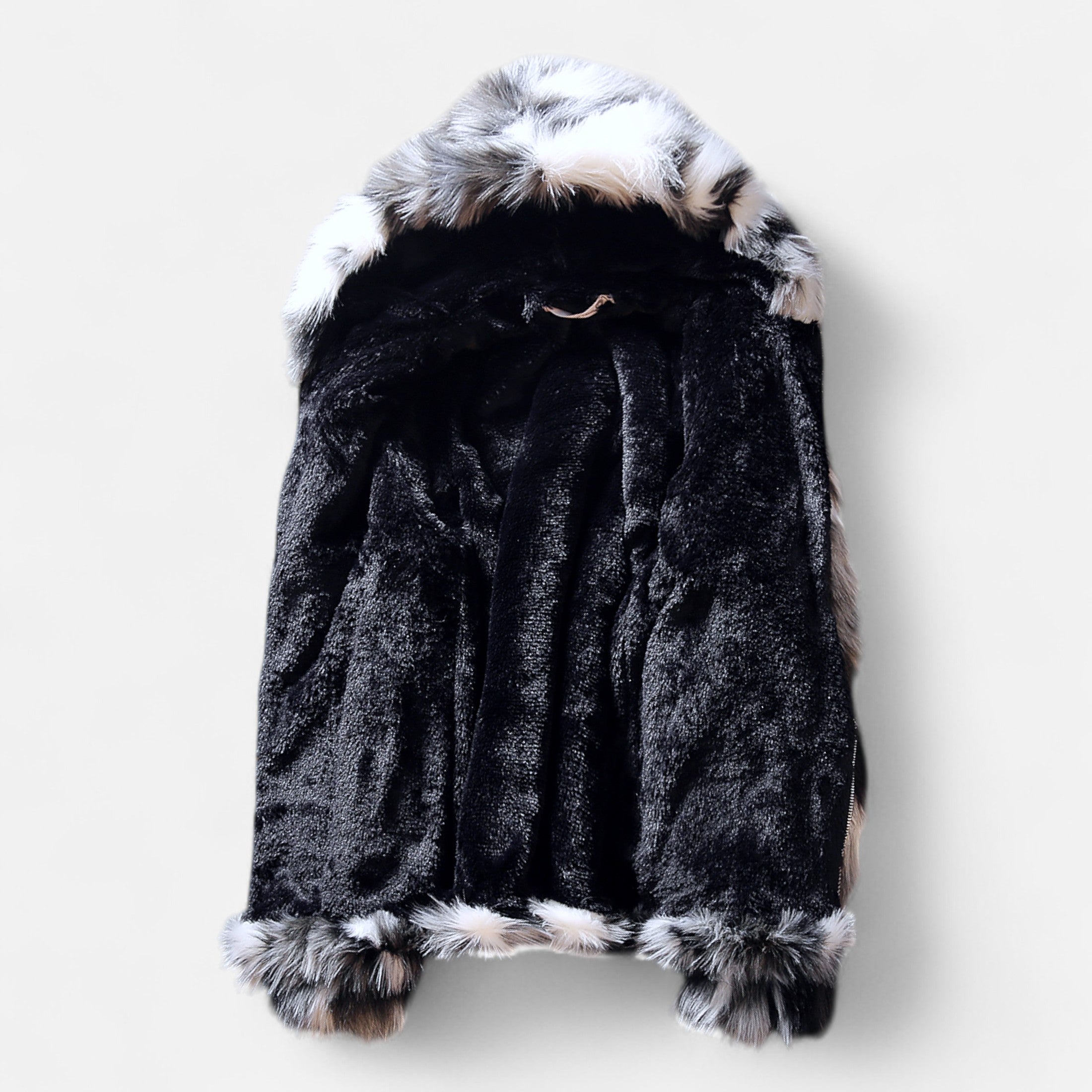 Old Ventuno | Men’s Hooded Fur Jacket – Winter Heritage Warmth