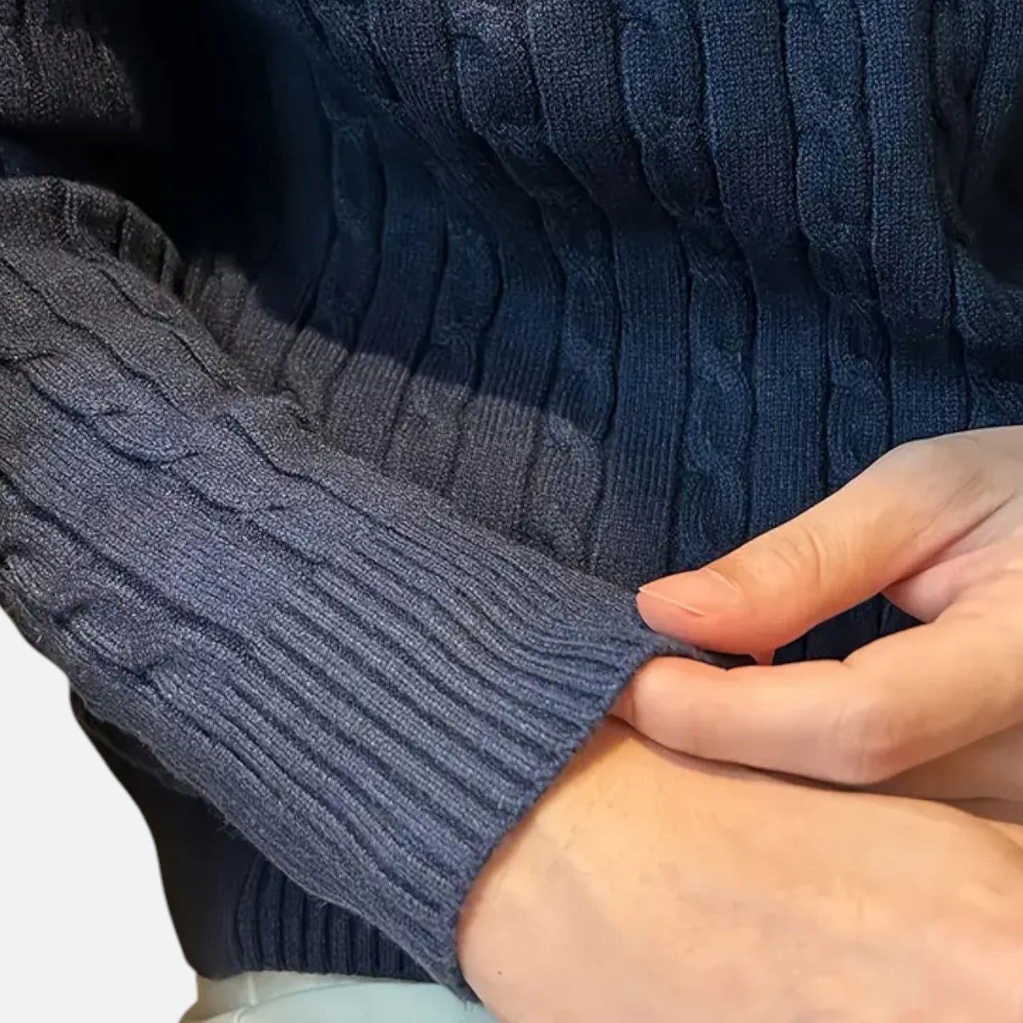 Old Ventuno | Men’s Cable Knit Sweater – Heritage Crew Neck