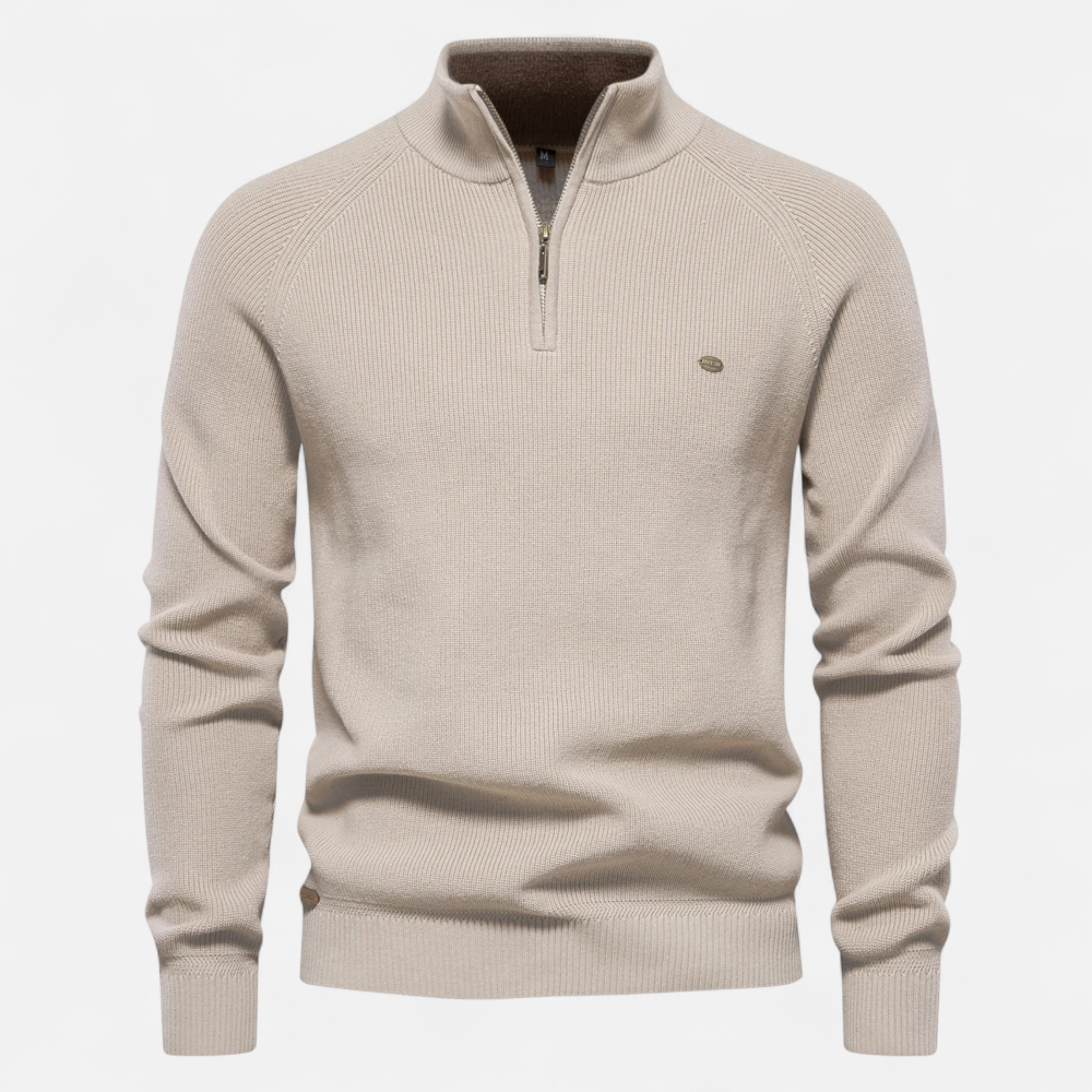 Old Ventuno | Men’s Cotton Zip Sweater – Refined Knitwear for the Season