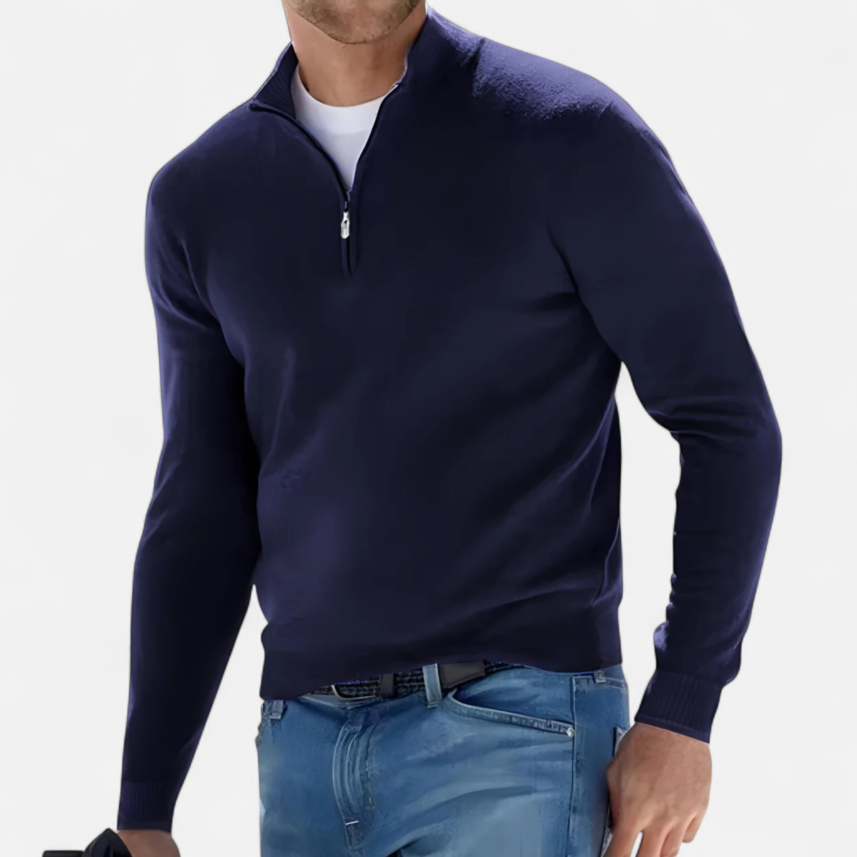Old Ventuno | Men’s Half-Zip Sweater – Heritage Knit Elegance