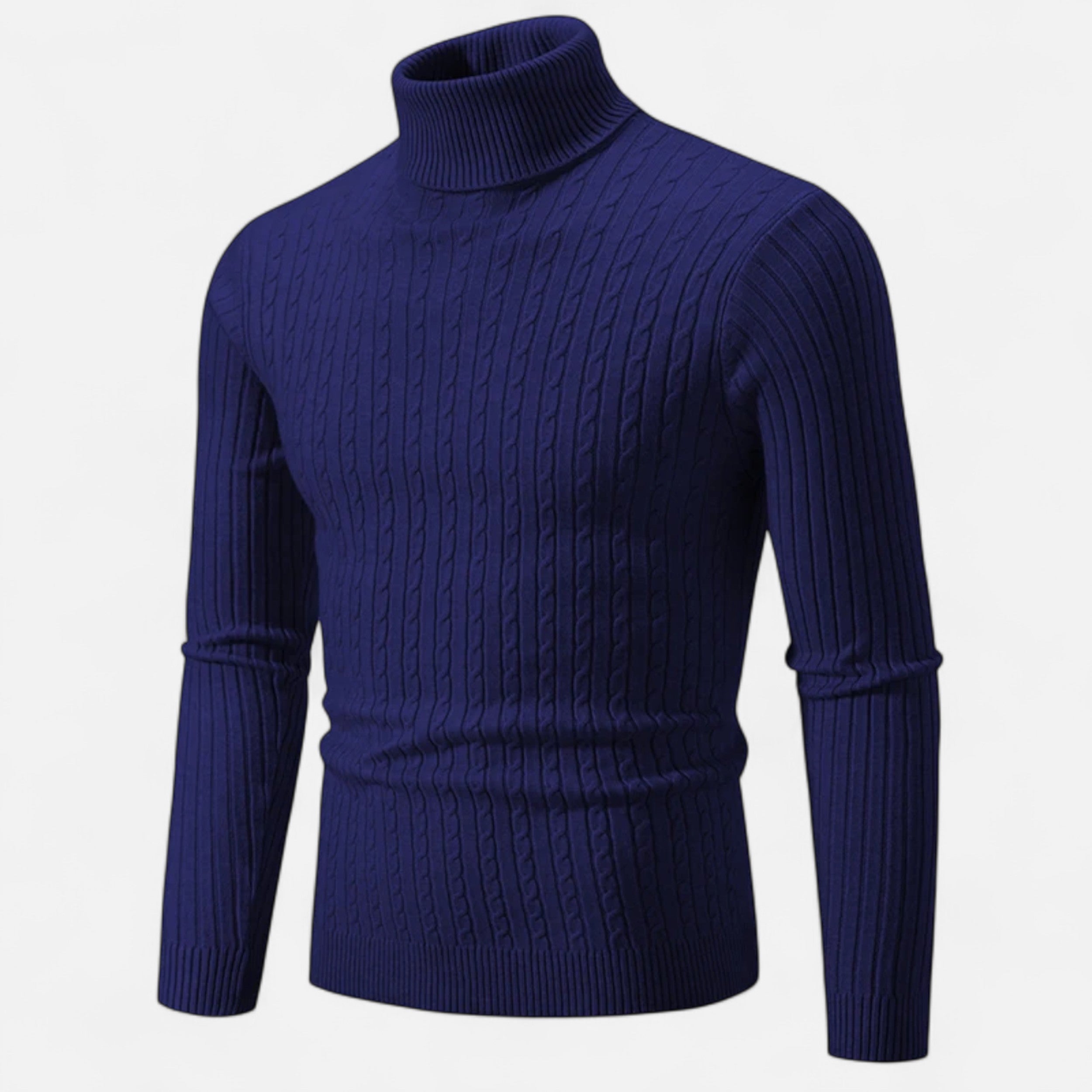 Old Ventuno | Men’s Wool Turtleneck – High Neck Winter Elegance